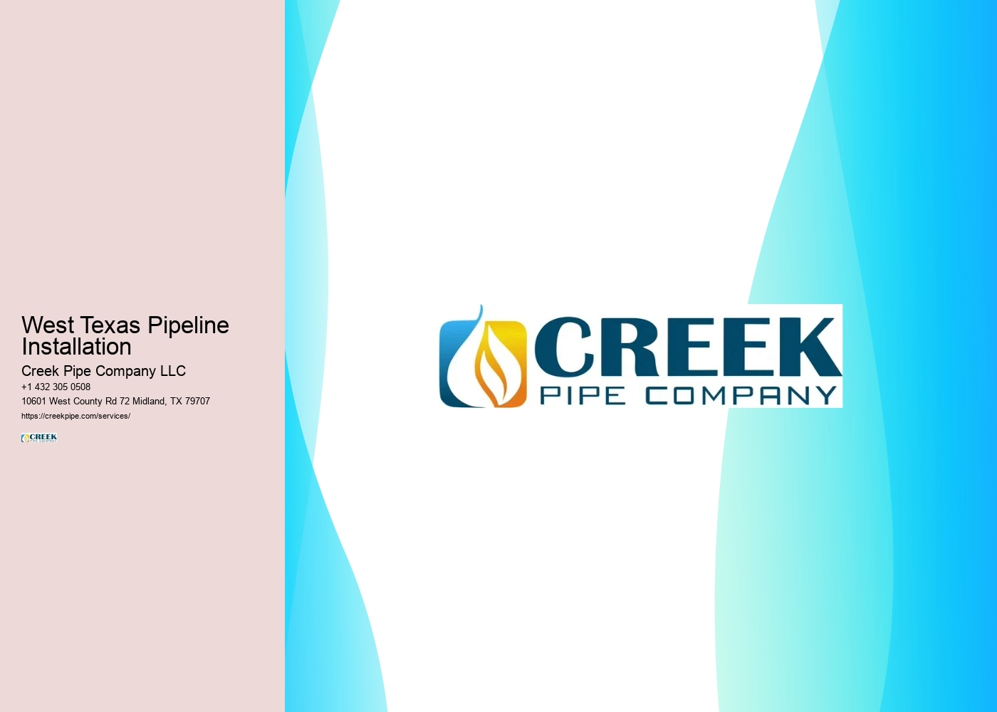 West Texas Pipeline Installation