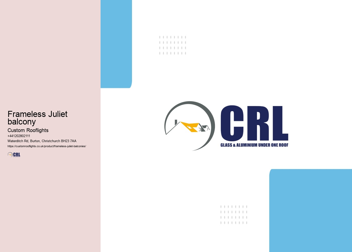 Frameless Juliet balcony