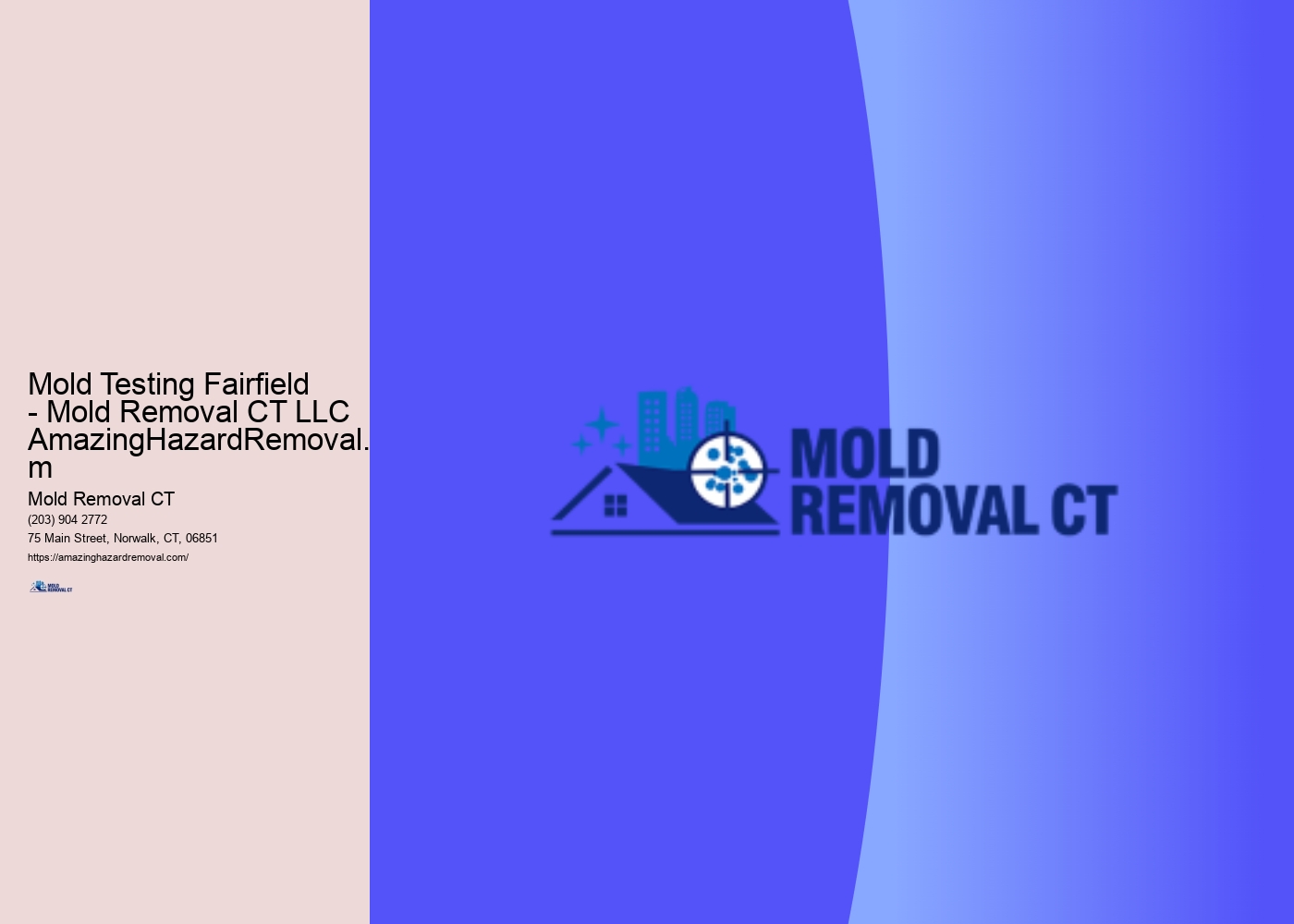 Mold Testing Fairfield - Mold Removal CT LLC AmazingHazardRemoval.com