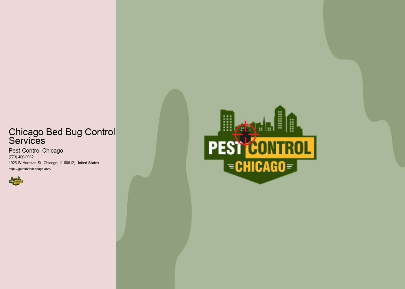 Chicago Bed Bug Control Services