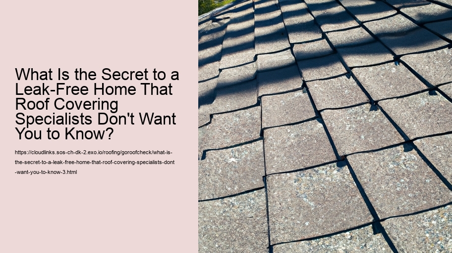 What Is the Secret to a Leak-Free Home That Roof Covering Specialists Don't Want You to Know?