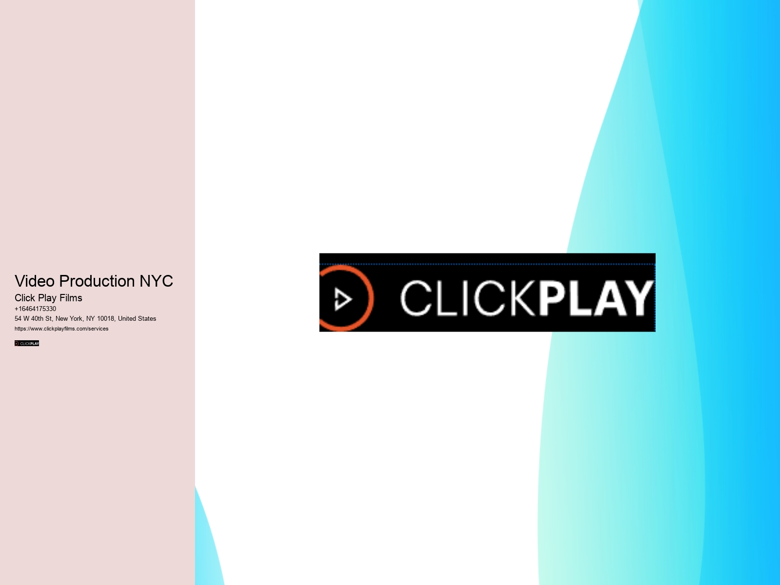 Video Production NYC Click Play Films Video Production NYC